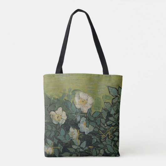 Vincent van Gogh - Wilde Rozen Tote Bag (Achterkant)