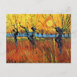 Vincent Van Gogh - Wilgen bij zonsondergang Kunsts Briefkaart