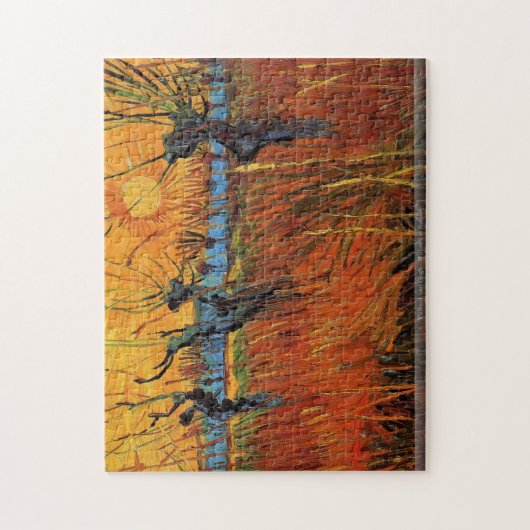 Vincent van Gogh - Willows op Sunset Legpuzzel (Verticaal)