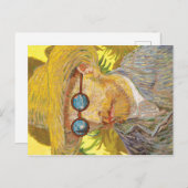 Vincent Van Gogh With Sunglasses Feestdagenkaart (Voorkant / Achterkant)