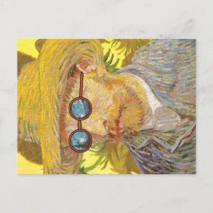 Vincent Van Gogh With Sunglasses Holiday Postcard Feestdagenkaart