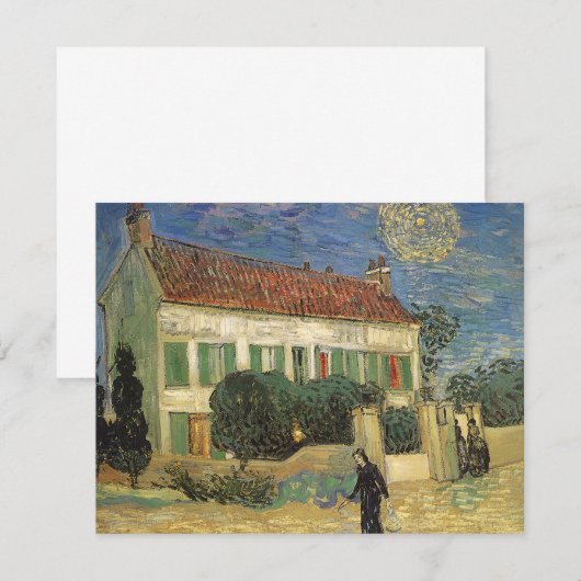 Vincent van Gogh - Witte Huis bij nacht (Voorkant / Achterkant)