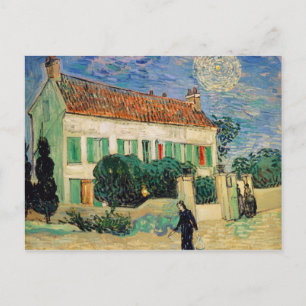 Vincent van Gogh   Witte Huis bij Nacht, 1890 Briefkaart