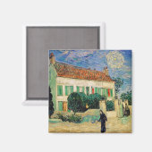 Vincent van Gogh | Witte Huis bij nacht 1890 Magneet (Voorkant / Achterkant)