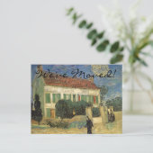 Vincent van Gogh - Witte Huis bij nacht Aankondigingskaart (Staand voorkant)