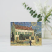 Vincent van Gogh - Witte Huis bij nacht Briefkaart (Staand voorkant)