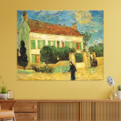 VINCENT VAN GOGH - WITTE HUIS BIJ NACHT CANVAS AFDRUK (Insitu (Woonkamer))
