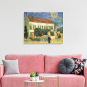 Vincent van Gogh - Witte Huis bij nacht Canvas Afdruk (Insitu (Woonkamer))