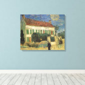 Vincent van Gogh - Witte Huis bij nacht Canvas Afdruk (Insitu (Houten vloer))
