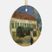 Vincent van Gogh - Witte huis bij nacht Keramisch Ornament (Rechts)