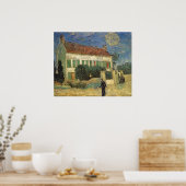 Vincent van Gogh - Witte Huis bij nacht Poster (Keuken)