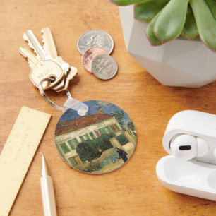 Vincent van Gogh - Witte Huis bij nacht Sleutelhanger