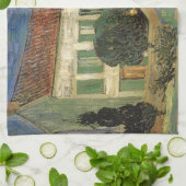 Vincent van Gogh - Witte Huis bij nacht Theedoek (Gevouwen)