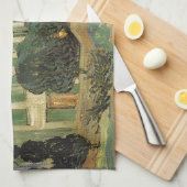 Vincent van Gogh - Witte Huis bij nacht Theedoek (Quarter Fold)