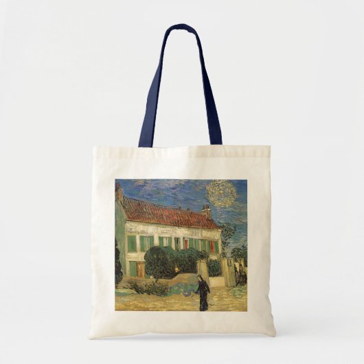 Vincent van Gogh - Witte Huis bij nacht Tote Bag (Voorkant)