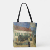 Vincent van Gogh - Witte Huis bij nacht Tote Bag (Achterkant)