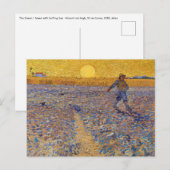 Vincent van Gogh - Zaaier bij ondergaande zon Briefkaart (Voorkant / Achterkant)