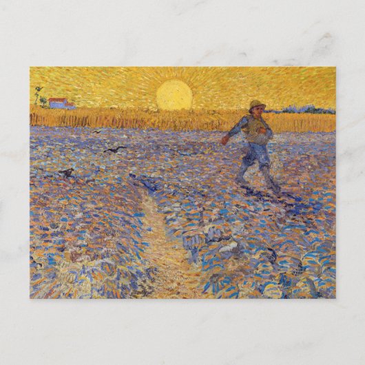 Vincent van Gogh - Zaaier bij ondergaande zon Briefkaart (Voorkant)