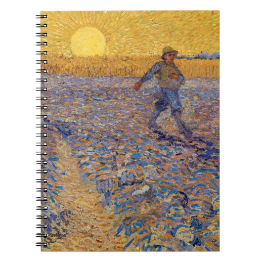 Vincent van Gogh - Zaaier met ondergaande zon Notitieboek (Voorkant)