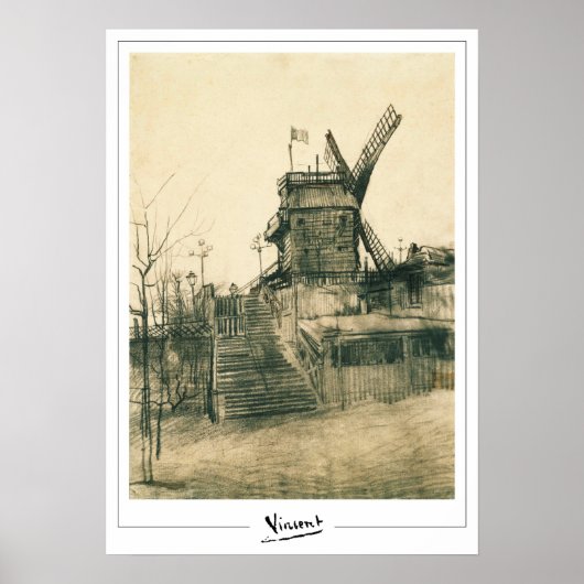 Vincent Van Gogh Zedign Art Poster #9-2 (Voorkant)