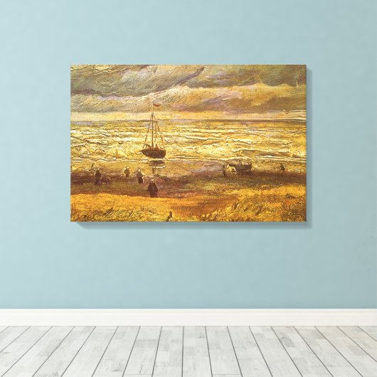 Vincent van Gogh - Zee bij Scheveningen Canvas Afdruk (Insitu (Houten vloer))
