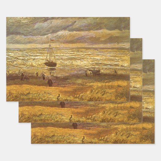 Vincent van Gogh - Zee bij Scheveningen Inpakpapier Vel (Set)