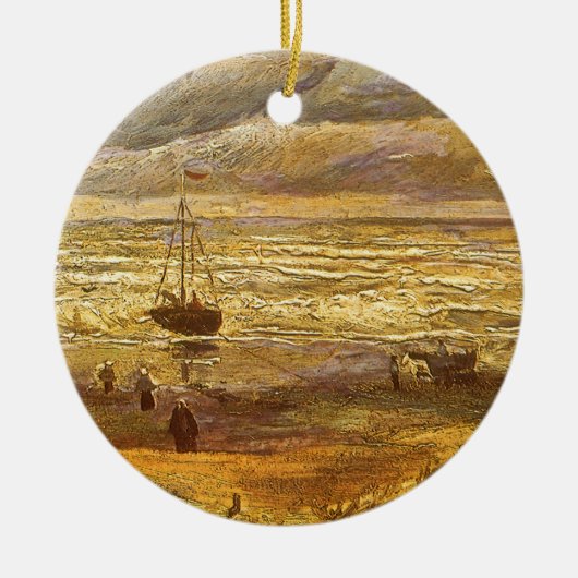 Vincent van Gogh - Zee bij Scheveningen Keramisch Ornament (Voorkant)