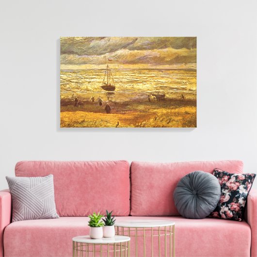 Vincent van Gogh - Zee in Scheveningen Canvas Afdruk (Insitu (Woonkamer))