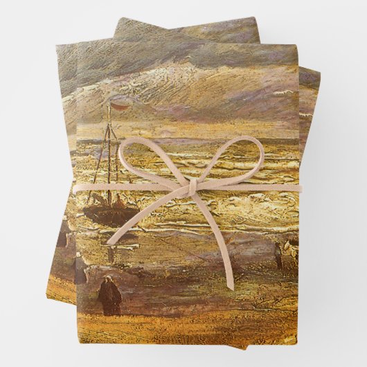 Vincent van Gogh - Zee in Scheveningen Inpakpapier Vel (In situ)