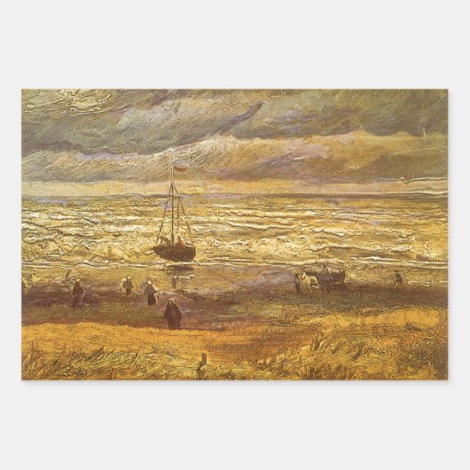 Vincent van Gogh - Zee in Scheveningen Inpakpapier Vel (Voorkant)
