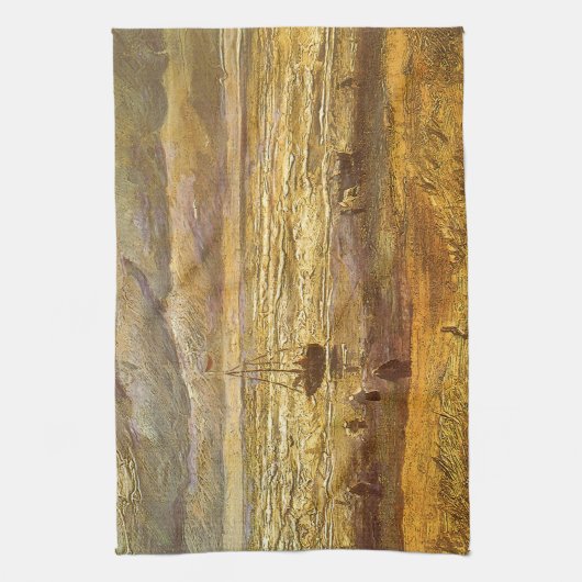 Vincent van Gogh - Zee in Scheveningen Theedoek (Verticaal)