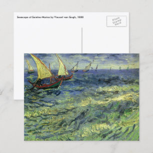 Vincent van Gogh - Zeegezicht bij Saintes Maries Briefkaart