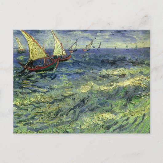 Vincent van Gogh - Zeegezicht bij Saintes Maries Briefkaart (Voorkant)