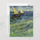 Vincent van Gogh - Zeegezicht bij Saintes Maries Briefkaart (Voorkant / Achterkant)