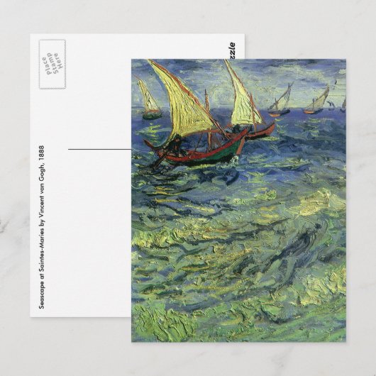 Vincent van Gogh - Zeegezicht bij Saintes Maries Briefkaart (Voorkant / Achterkant)