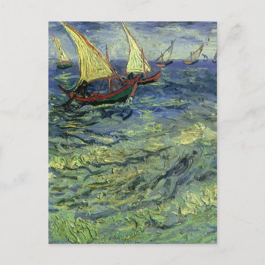 Vincent van Gogh - Zeegezicht bij Saintes Maries Briefkaart (Voorkant)