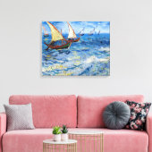 Vincent van Gogh - Zeegezicht bij Saintes-Maries Canvas Afdruk (Insitu (Woonkamer))