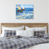 Vincent van Gogh - Zeegezicht bij Saintes-Maries Canvas Afdruk (Insitu (Slaapkamer))