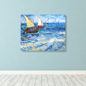 Vincent van Gogh - Zeegezicht bij Saintes-Maries Canvas Afdruk (Insitu (Houten vloer))