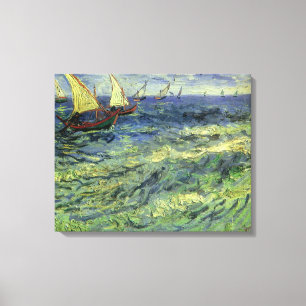 Vincent van Gogh - Zeegezicht bij Saintes Maries Canvas Afdruk