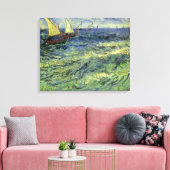 Vincent van Gogh - Zeegezicht bij Saintes Maries Canvas Afdruk (Insitu (Woonkamer))