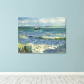 Vincent van Gogh - Zeegezicht bij Saintes Maries Canvas Afdruk (Insitu (Houten vloer))