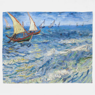 Vincent van Gogh - Zeegezicht bij Saintes-Maries Fleece Deken