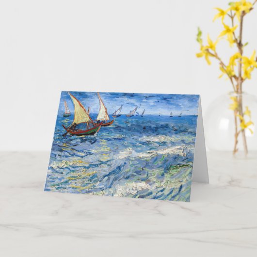 Vincent van Gogh - Zeegezicht bij Saintes-Maries Kaart (Gele Bloem)