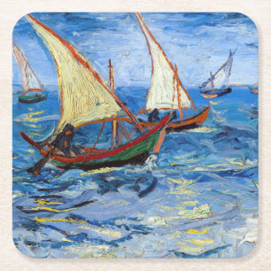 Vincent van Gogh - Zeegezicht bij Saintes-Maries Kartonnen Onderzetters