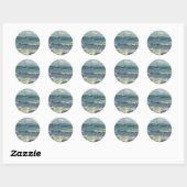 Vincent van Gogh - Zeegezicht bij Saintes Maries Ronde Sticker (Vel)