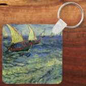 Vincent van Gogh - Zeegezicht bij Saintes Maries Sleutelhanger (Achterkant)