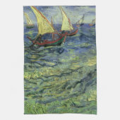 Vincent van Gogh - Zeegezicht bij Saintes Maries Theedoek (Verticaal)