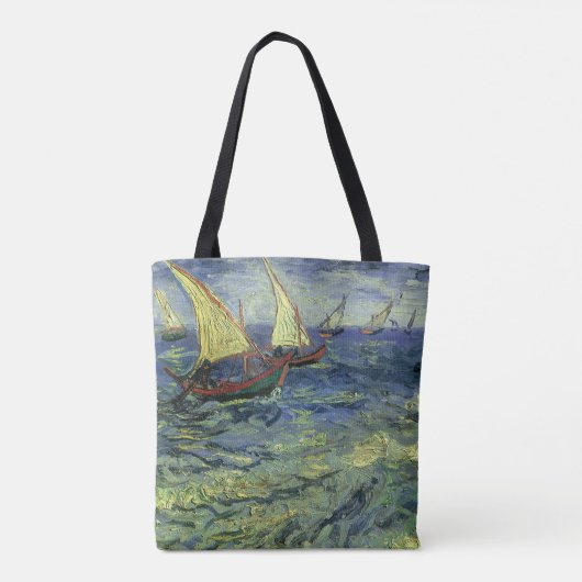 Vincent van Gogh - Zeegezicht bij Saintes Maries Tote Bag (Achterkant)