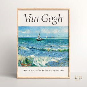 Vincent van Gogh Zeegezicht in de buurt van Les Sa Poster